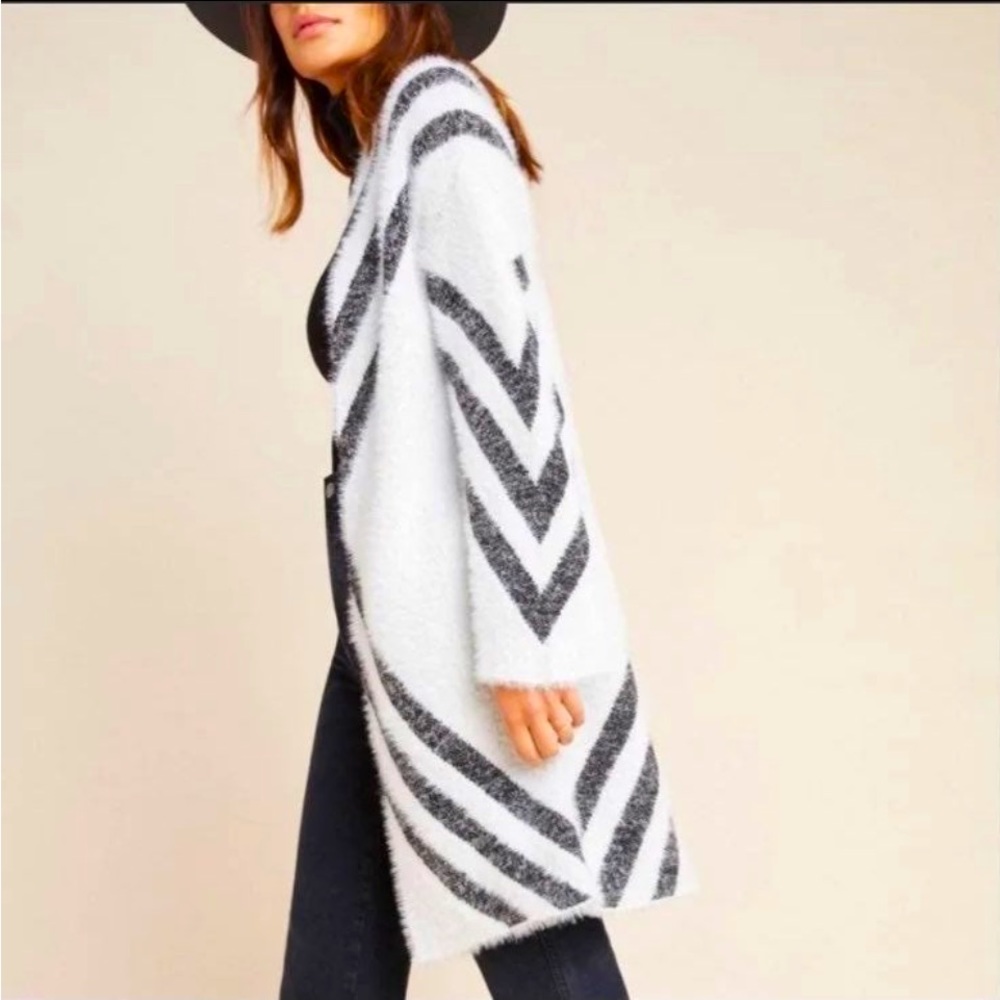 By Anthropologie Valia eyelash cardigan duster